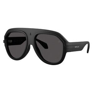 New MONCLER Fynder Black Aviator ME8012U 5006/87 Sunglasses Women